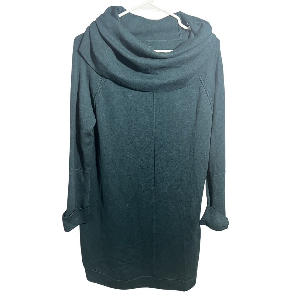 Vince Camuto Women's Cowl Neck Sweater Tunic Dark Teal Green Size M Knit Top